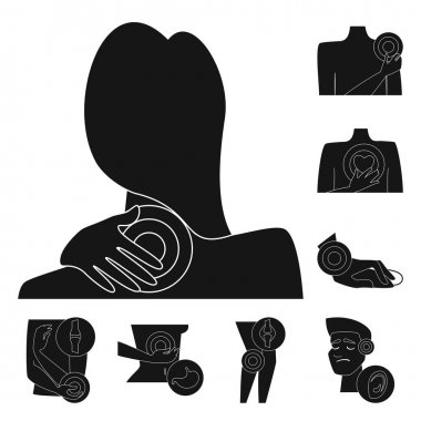 Vektör Illustration ilk ve yardım logosu. İlk ve hastalık stok vektör çizim seti.