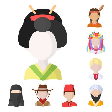 Ulus ve yarış simge vektör Illustration. Hisse senedi için ulus ve Kullanıcı vektör simge kümesi.