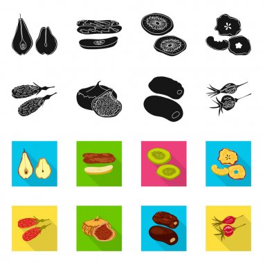 Gıda ve ham logo vektör tasarımı. Gıda ve doğa hisse senedi vektör çizim topluluğu.