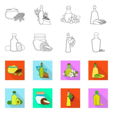 Sağlıklı ve sebze simge vektör Illustration. Sağlıklı kümesi ve web için tarım hisse senedi simgesi.