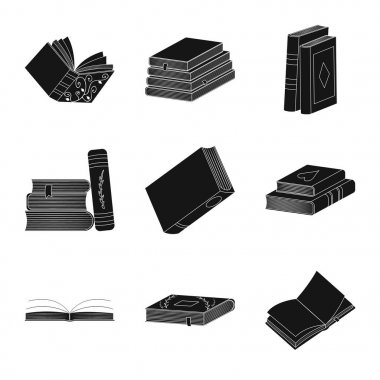 İzole nesne çizim ve bilgi simgesi. Stok için Illustration ve kitapçı vektör simgesi seti.