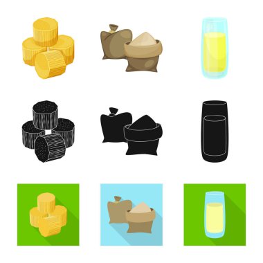 Çiftlik ve tarım logo vektör tasarımı. Çiftlik ve teknoloji hisse senedi vektör çizim seti.