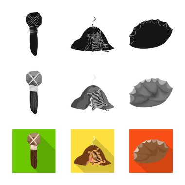 Evrim ve tarih öncesi işareti yalıtılmış nesne. Evrim ve geliştirme hisse senedi vektör çizim topluluğu.