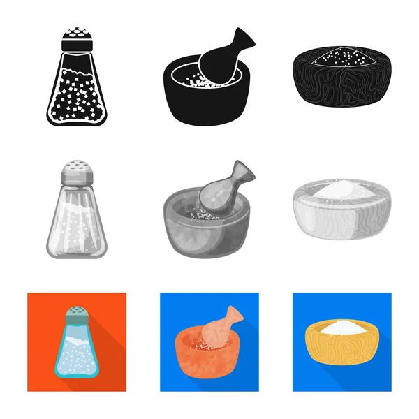 Objeto aislado de cocina y símbolo del mar. Conjunto de cocina y hornear símbolo de stock para la web . — Vector de stock