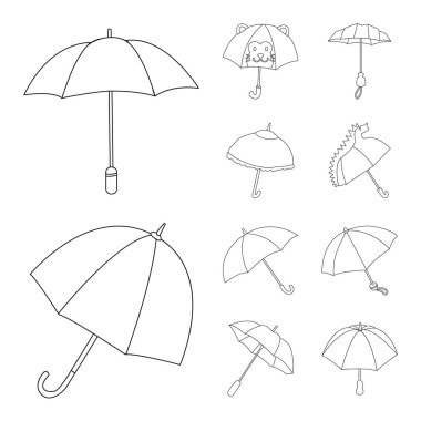 Vektör tasarım sezon ve açık logo. Stok için sezon ve güvenlik vektörü simgesi seti.