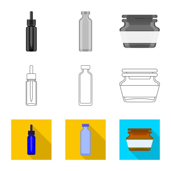 零售和医疗保健图标的矢量设计。收集零售和健康矢量图标的股票. — 图库矢量图片
