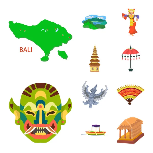 Vector ontwerp van Bali en Indonesië icoon. Collectie van Bali en Caribbean stockvector illustratie. — Stockvector