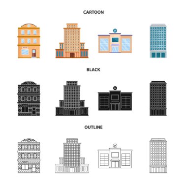 Belediye vektör tasarımı ve Merkez kutsal kişilerin resmi. Belediye topluluğu ve Emlak hisse senedi vektör çizim.