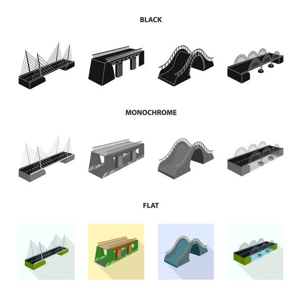 Vektor-Illustration von Verbindung und Design-Symbol. Set von Verbindungs- und Seitenstock-Vektor-Illustration. — Stockvektor