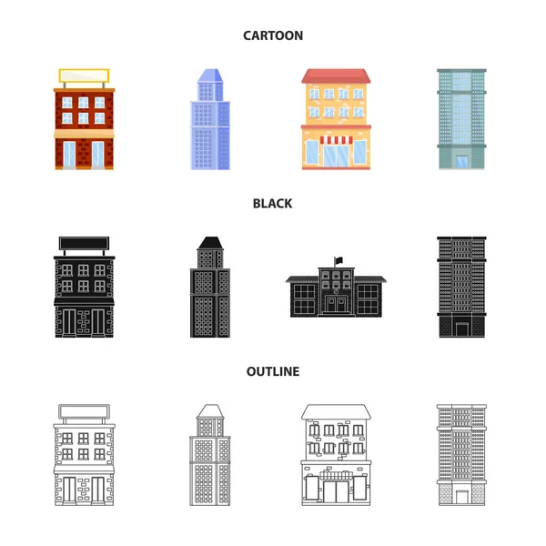 Diseño vectorial de símbolo municipal y central. Conjunto de símbolos municipales y patrimoniales para web . — Archivo Imágenes Vectoriales