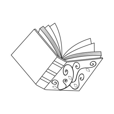 Kitap ve günlük logosu izole nesne. Stok için kitap ve defter vektör simgesi seti.