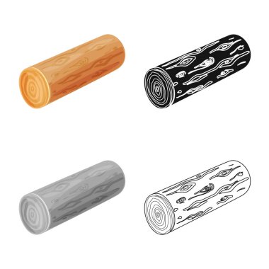 Günlük ve parça simgesinin vektör Illustration. Stok için günlük ve kereste vektör simgesi koleksiyonu.