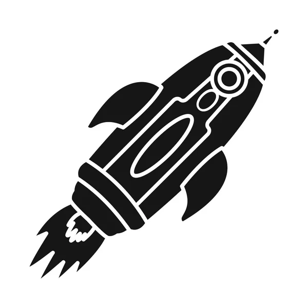 Vektorový návrh rakety a odpalovací znamení. Kolekce symbolu pro zásoby raket a lodí pro web. — Stockový vektor