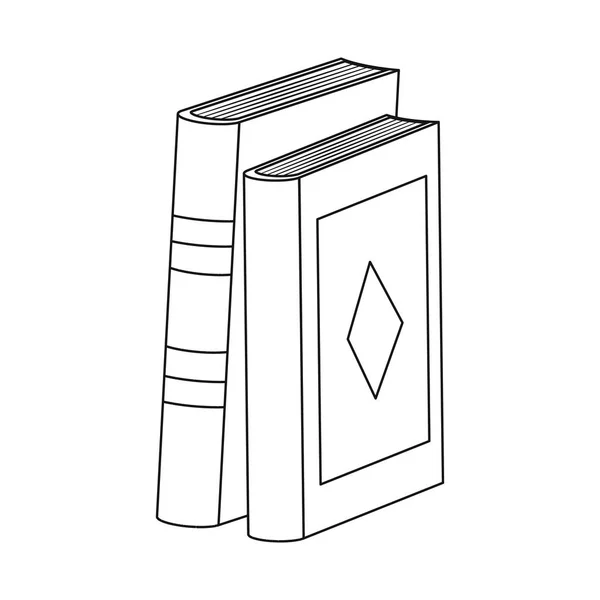 Objeto aislado del libro y el icono de texto. Colección de libro y enciclopedia stock vector ilustración . — Vector de stock