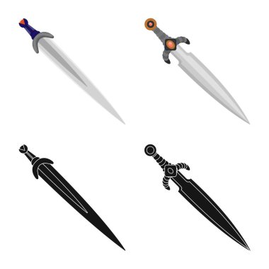 Oyun ve zırh işareti vektör Illustration. Bıçak vektör simge stok ve oyun topluluğu.