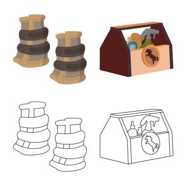 Ekipman ve iz sürme yalıtılmış nesne. Ekipman ve rekabet stok vektör çizim topluluğu.