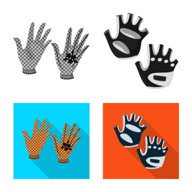 Vektör tasarımı siluet ve güvenlik sembolü. Siluet ve konfor hisse senedi vektör çizim topluluğu.