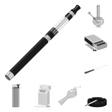 Sağlık ve nikotin işareti vektör tasarımı. Stok için sağlık ve istatistik vektör simgesi koleksiyonu.