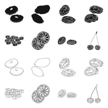 Gıda ve ham sembolü yalıtılmış nesne. Gıda ve doğa hisse senedi vektör çizim topluluğu.