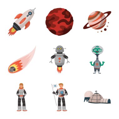 Boşluk ve galaksi simgesinin izole nesne. Alan koleksiyonu ve stok için vektör simgesi seyahat.