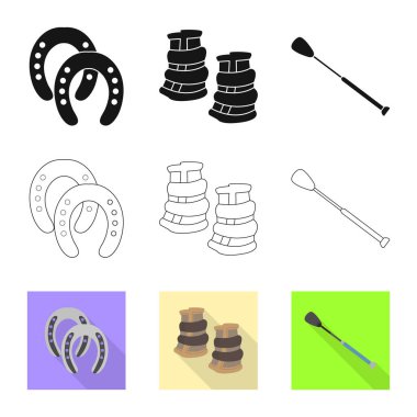 Ekipman ve Binicilik simge vektör Illustration. Ekipman ve rekabet hisse senedi simgesi için web topluluğu.