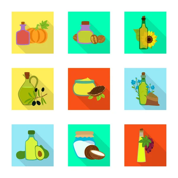 ボトルとグラスのロゴの孤立したオブジェクト。Web のボトルと農業の株式シンボルのコレクション. — ストックベクタ