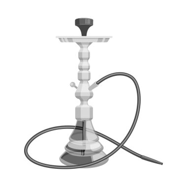 Nargile ve nargile logosu vektör tasarımı. Web için nargile ve aksesuar stok sembolü koleksiyonu.