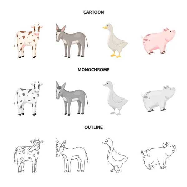 Εικονογράφηση διάνυσμα σύμβολο αναπαραγωγής και κουζίνα. Συλλογή της κτηνοτροφίας και βιολογικής σύμβολο μετοχής για το web. — Διανυσματικό Αρχείο
