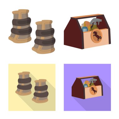 Vektör tasarım ekipman ve logo sürme. Hisse senedi için ekipman ve rekabet vektör simge kümesi.