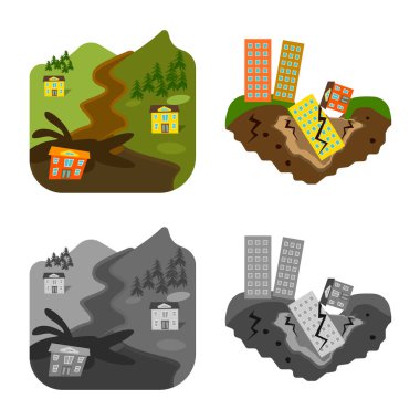 Hava ve tehlike işareti illüstrasyon vektör. Hava ve web için crash hisse senedi simgesi.