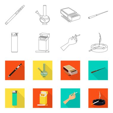 Çöp yalıtılmış nesne ve dur simgesi. Web için çöp ve alışkanlık hisse senedi simgesi kümesi.