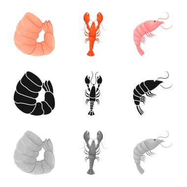 Meze ve okyanus simge vektör Illustration. Meze ve incelik hisse senedi simgesi için web topluluğu.