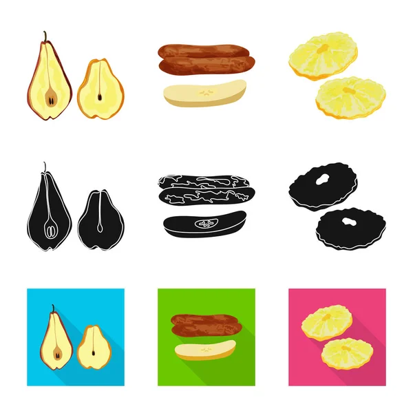 Illustration vectorielle des aliments et des signes crus. Collection de nourriture et icône vectorielle de la nature pour le stock . — Image vectorielle
