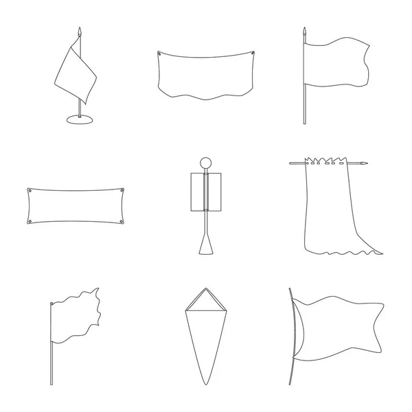Conception vectorielle du symbole vierge et toile. Collection de symboles vierges et textiles pour toile . — Image vectorielle