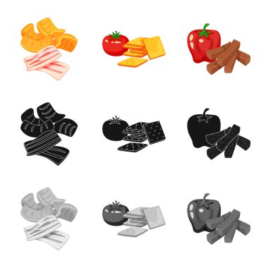 Tat ve daiç simge vektör tasarımı. Tat ve web için organik hisse senedi simgesi.