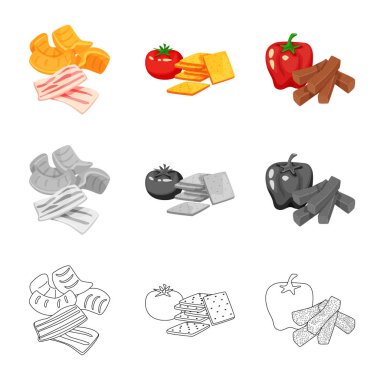 Tat ve daiç simge vektör tasarımı. Tat ve web için organik hisse senedi simgesi.