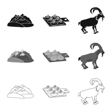 Yalıtılmış nesne kültür ve gezi simgesi. Hisse senedi için kültür ve özgünlük vektör simge kümesi.