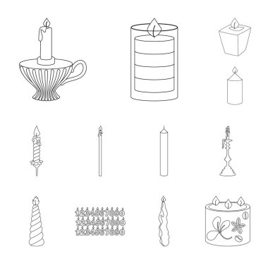 Kaynak ve tören simgesinin vektör çizimi. Web için kaynak ve yangın stok sembolü kümesi.