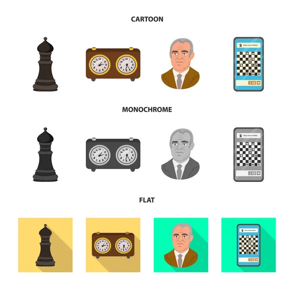 Illustration vectorielle de checkmate et logo mince. Jeu d'illustration vectorielle de stock cible et de checkmate . — Image vectorielle