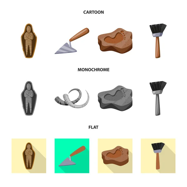 Vektor Illustration der Geschichte und Gegenstände Symbol. Satz von Geschichten und Attributen Aktiensymbol für Web. — Stockvektor