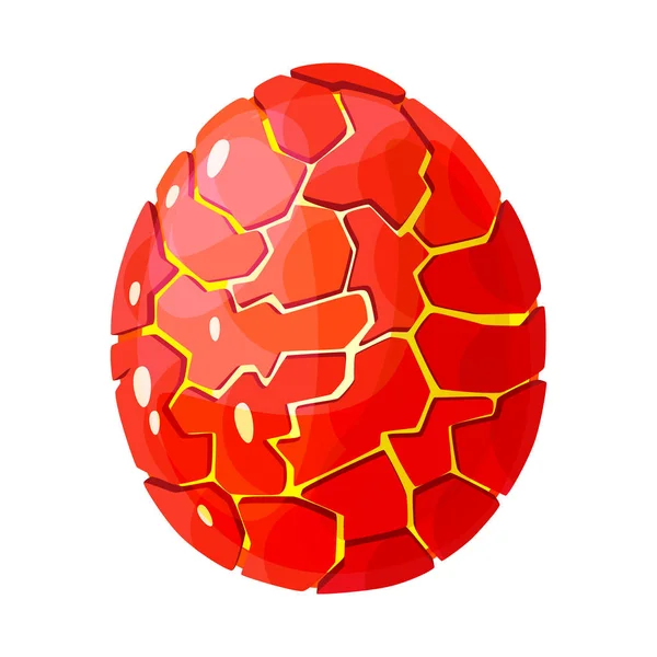 Vektorový design vajíčka a dračí znaménko. Sbírka ikon pro vajíčko a Magma na skladě. — Stockový vektor
