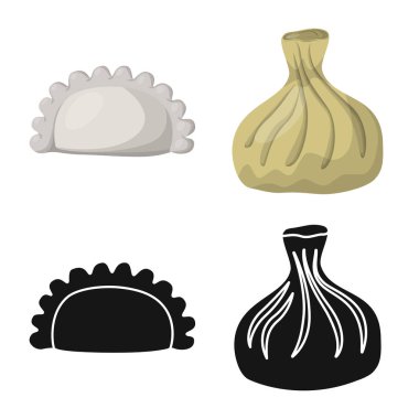 Ürünler ve pişirme simge vektör tasarımı. Ürünler ve meze hisse senedi vektör çizim.