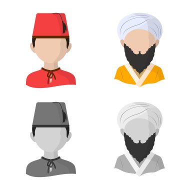 Kopyacı ve yerleşik simge vektör çizimi. Kopyacı ve kültür hisse senedi vektör çizim.