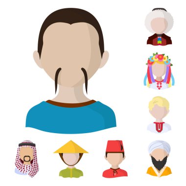 Ulus ve yarış logosu yalıtılmış nesne. Ulus ve Kullanıcı hisse senedi simgesi web için kümesi.