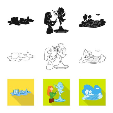 Doku ve donmuş sembolü yalıtılmış nesne. Doku ve hisse senedi için şeffaf vektör ikon koleksiyonu.