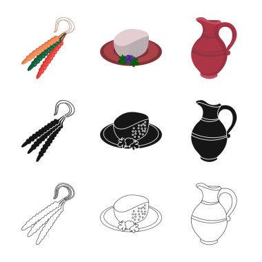 Kültür ve gezi logo yalıtılmış nesne. Web için kültür ve özgünlük hisse senedi simgesi kümesi.