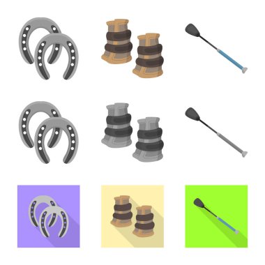 Ekipman ve logo sürme yalıtılmış nesne. Hisse senedi için ekipman ve rekabet vektör simge topluluğu.