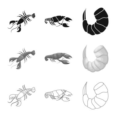 Meze ve okyanus logo vektör Illustration. Meze koleksiyonu ve hisse senedi için incelik vektör simgesi.