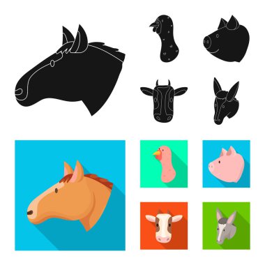 Tarım ve Hayvancılık sembolü yalıtılmış nesne. Tarım ve hisse senedi için organik vektör simge kümesi.