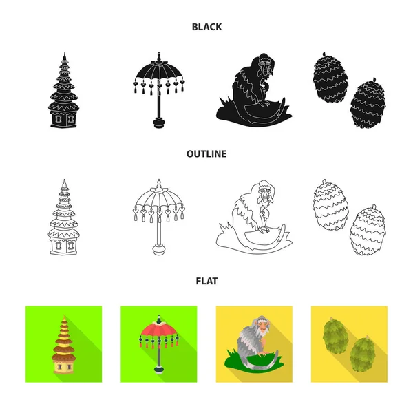 Vektordesign von und Reisezeichen. Sammlung und traditionelles Vektor-Symbol für Aktien. — Stockvektor